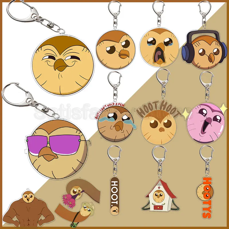 Hooty The Owl House Keychain KeyRing Key Chains Chaveiro Cute Cartoon Popular Cartoon Llaveros for Bag - The Owl House Plush
